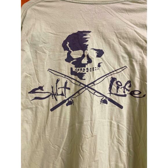 Salt Life Live Salty Skull & Rod Graphic Long Sleeve T-Shirt - Picture 5 of 7